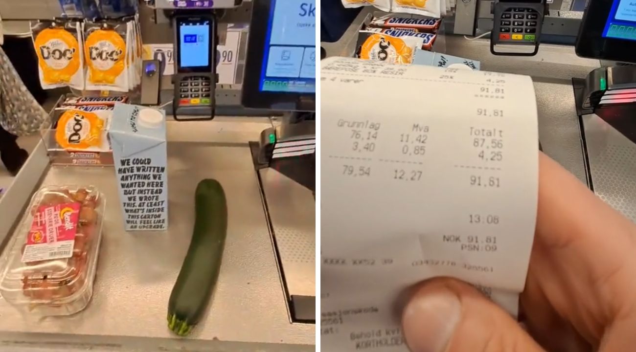 Norvegia, italiano fa la spesa al supermercato e mostra lo scontrino: "Quanto ho pagato questi tre prodotti"