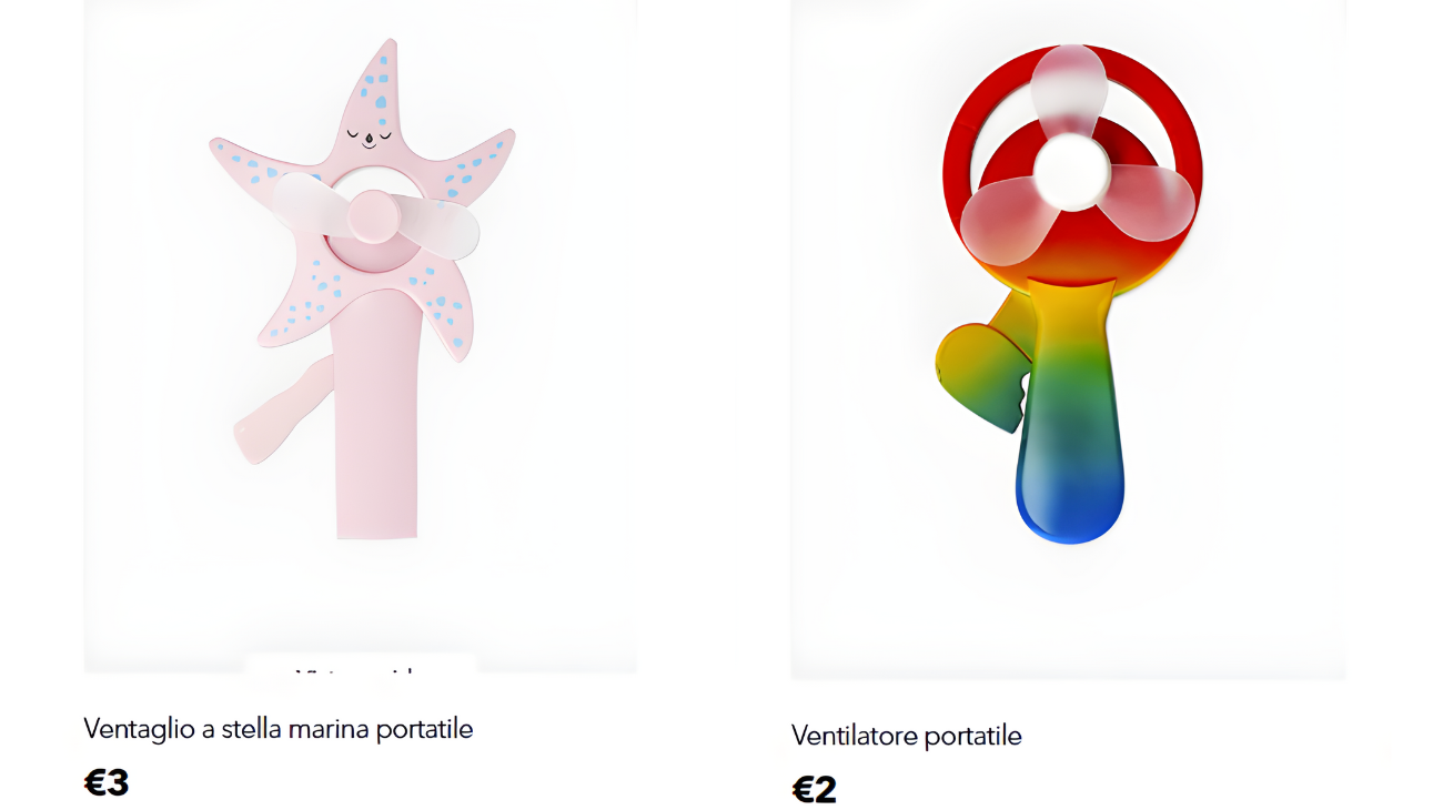 ventilatori portatili 2 euro