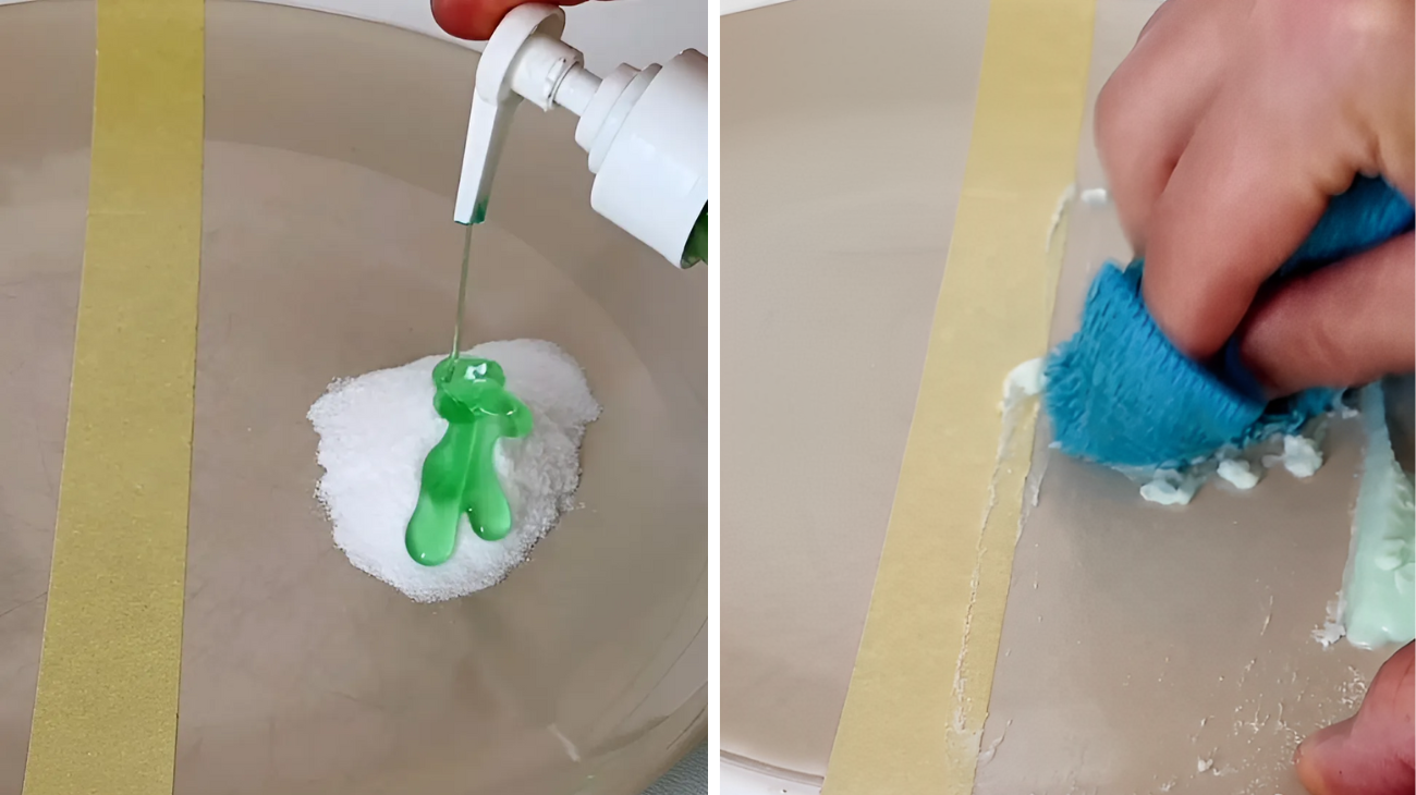 rimuovere macchie soluzione