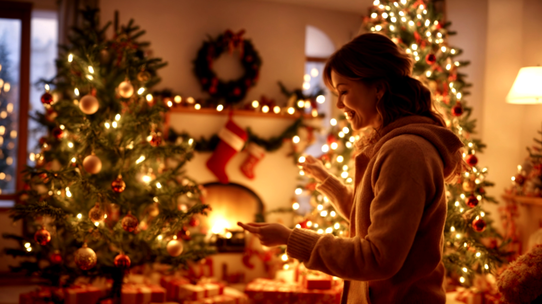 Albero di Natale decorazioni luci"